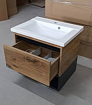 Тумба підвісна Аккерман з умивальником Quanto 60см, фото 3