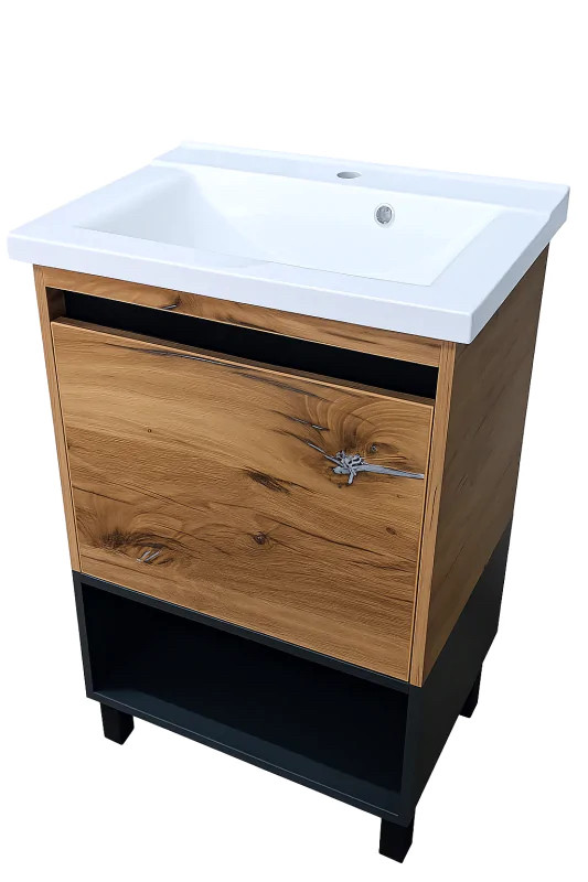 Тумба напольная для ванной Аккерман 60 см с умывальником