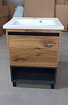 Тумба напольная для ванной Аккерман 60 см с умывальником, фото 3