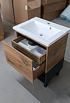 Тумба напольная для ванной Аккерман 60 см с умывальником, фото 4