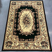 Зелений килим 2*3 з букетом квітів GOLD 235/32