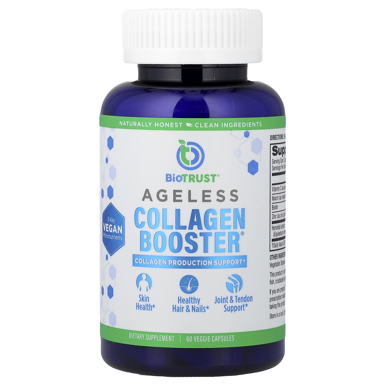 BioTRUST, Ageless Collagen Booster®, 60 рослинних капсул, фото 1