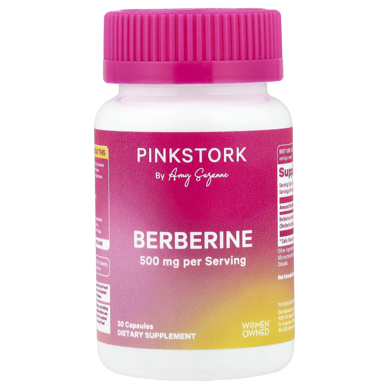 Pink Stork, берберин, 500 мг, 30 капсул, фото 1