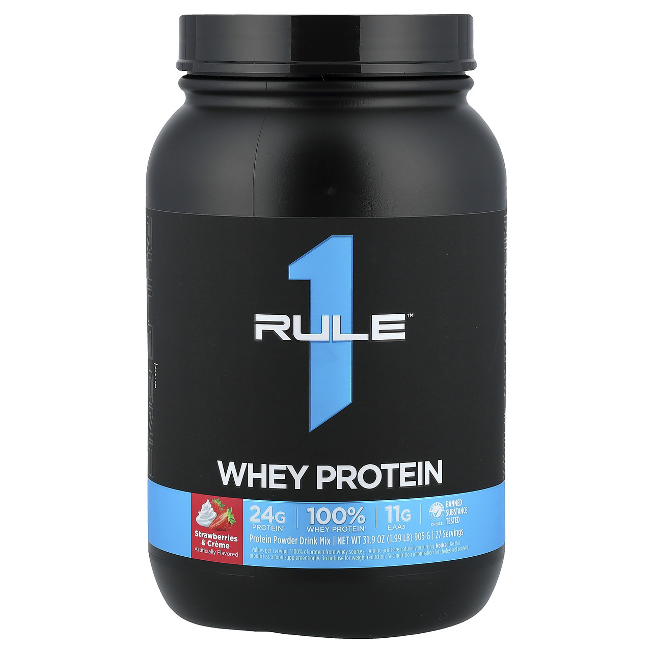 Rule One Proteins, Whey Blend, протеїнова суміш для приготування напою, полуниця та крем, 891 г (1,96, Київ, фото 1