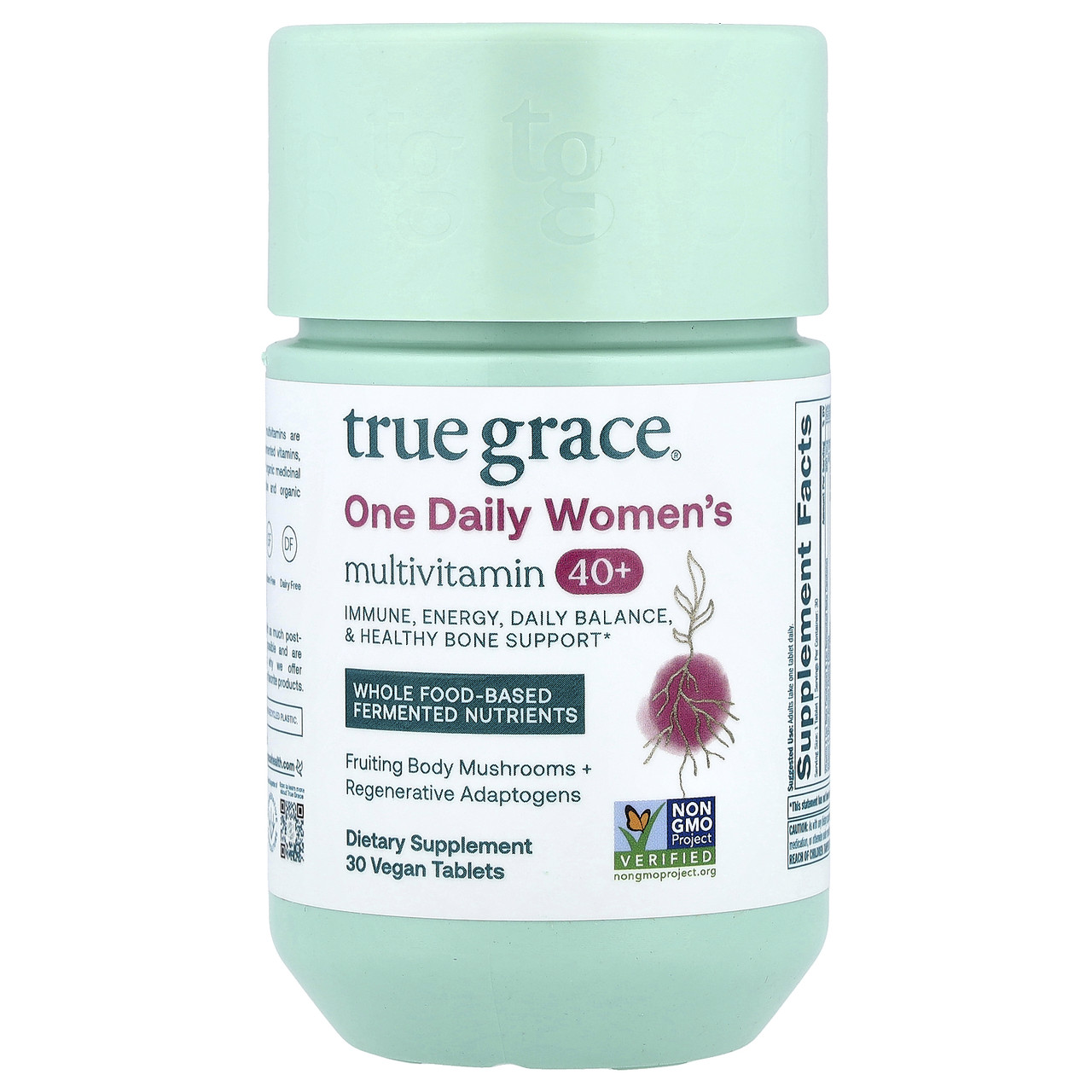 True Grace, One Daily Multivitamin, мультивітаміни для жінок віком від 40 років, 30 веганських таблеток, фото 1