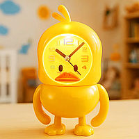 Дитячий нічник із будильником і скарбничкою, від батарейок, 28х14 см, Little Duck/Веселець-нічник/Кудзики з будильником