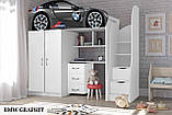 Ліжко-горка 80*170 Bed Room №1 BMW Білий без ТУМБИ, фото 3