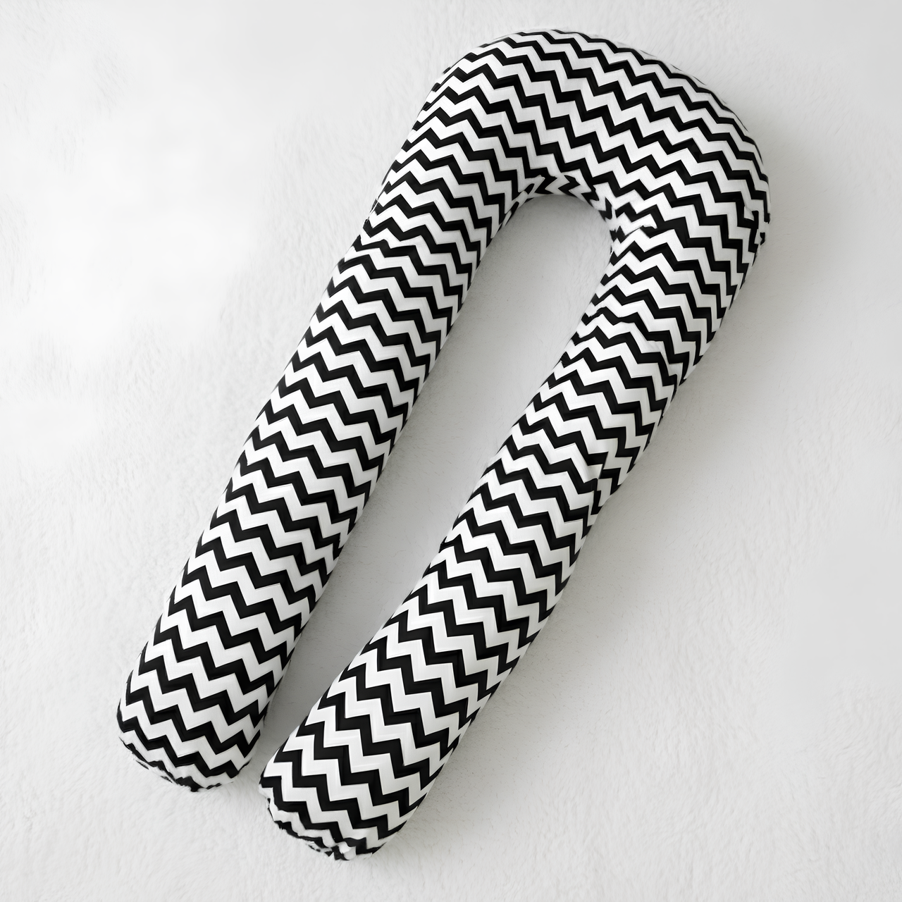 Подушка для вагітних Premium зигзаг чорний, фото 1