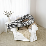 Подушка для вагітних Premium зигзаг чорний, фото 3