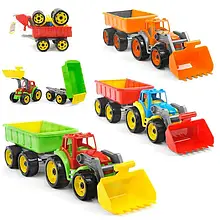 Трактор з ковшем і причепом 3688 Технок