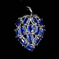 Підвіска. Натуральний кіаніт. Срібло 925.