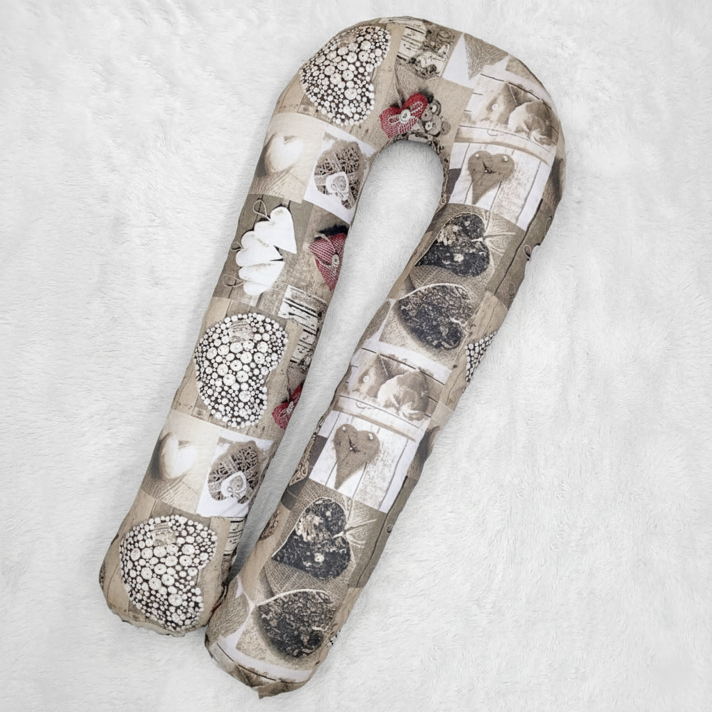 Подушка для вагітних Сердечка обнімашка, фото 1