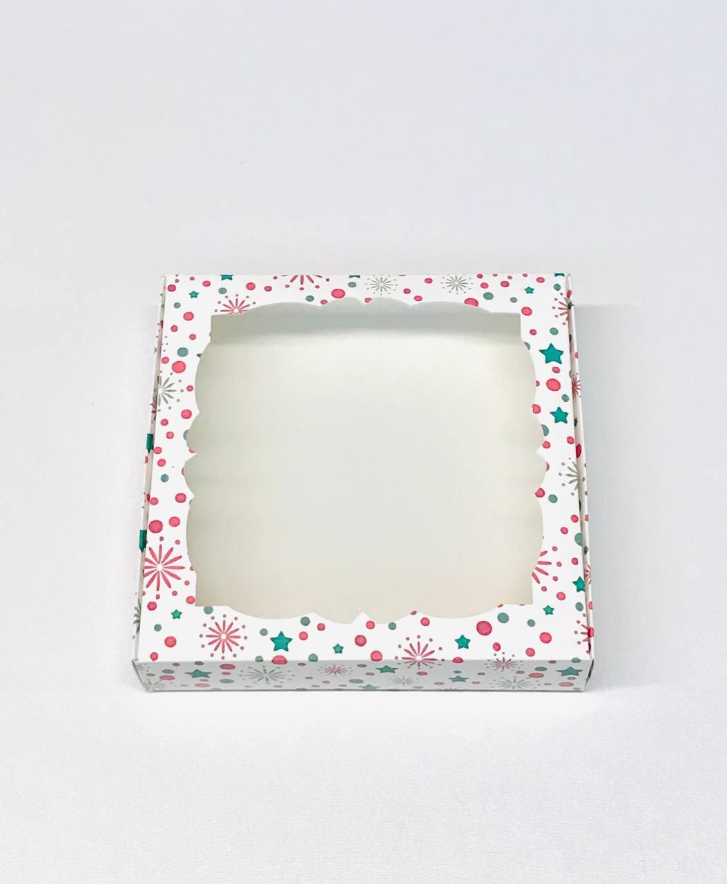 Коробка для пряників із віконцем 20*20 см Салют, фото 1