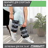 Обважнювачі для ніг та рук EasyFit EF-WHT-0,5-2,5, набірні 0,5×2,5 кг, помаранчеві (2 шт.), кварцовий пісок - для фітнесу і бігу, фото 2