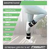 Обважнювачі для ніг та рук EasyFit EF-WHT-0,5-2,5, набірні 0,5×2,5 кг, помаранчеві (2 шт.), кварцовий пісок - для фітнесу і бігу, фото 5