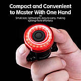 Велосипедний задній ліхтар Rockbros (ОНОВЛЕНА ВЕРСІЯ), автоматичний стоп-сигнал, водонепроникний, фото 2