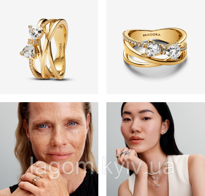 Срібна каблучка в стилі PANDORA 925 проба "Іскристий бант" кільце з бантиком ПАНДОРА, фото 1