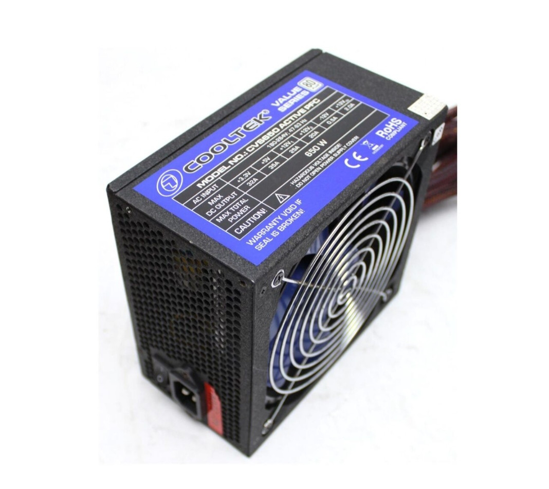 БЛОК Живлення COOLTEK CVS650 на 650W ATX 24+4 (+8pin проц ) +6 PIN ( 8 PIN ) для Відео з ГАРАНТІЄЮ, фото 1