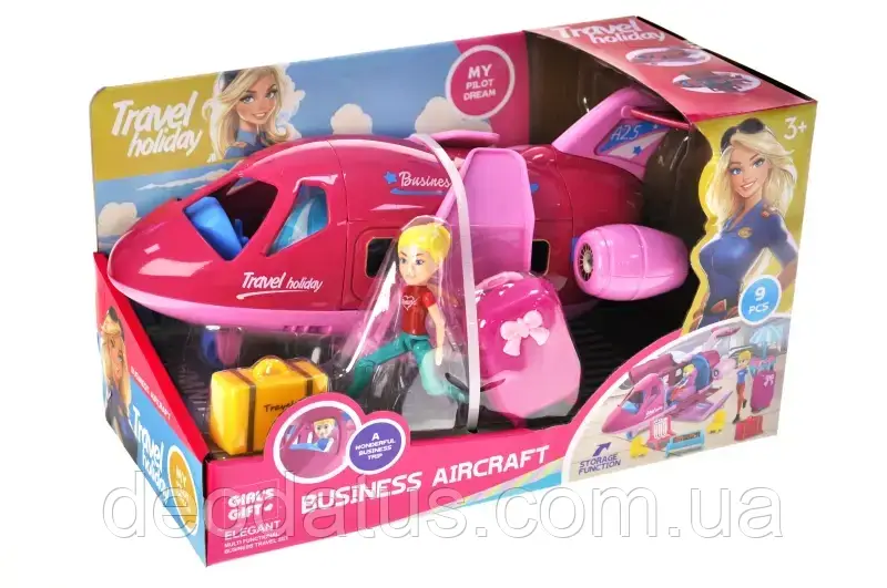 Рожевий літак для ляльки в коробці SG-29090, фото 1