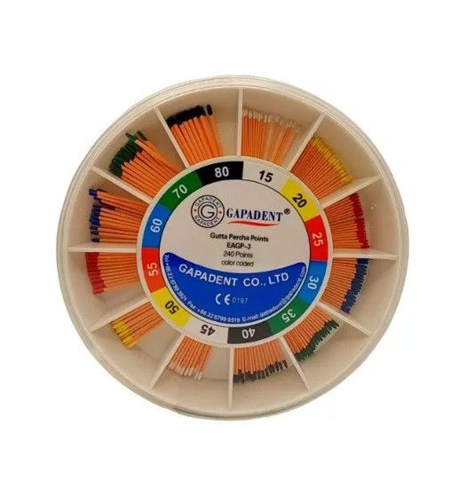 Штифти гутаперчеві 015-080 Gapadent 240 шт., фото 1