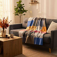 Плед покривало Kassandra 150х200 см IDEIA см квадрат бавовна натуральне 4647845