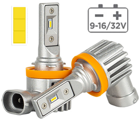 DriveX PA-14 H11/8/9/16JP 30W(2x15W) 9-32V 3000K LED світлодіодні лампи