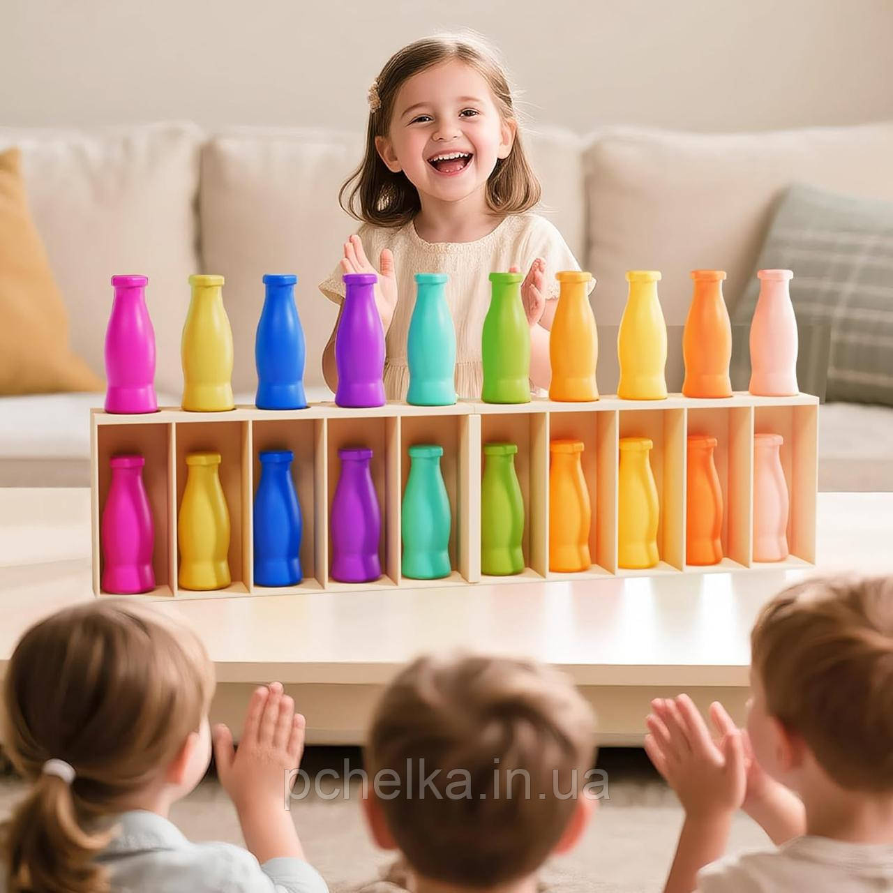 Настільна гра Вгадай колір бутилки, Bottle Colors Game, Bottle pairing, Bottle collision  для дітей, компаній та сімейних вечірок, фото 1