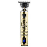 Універсальний тример для волосся Domotec MS-437 машинка для стриження з насадками акумуляторний з LED-дисплеєм USB Золотистий 5 Вт, фото 2