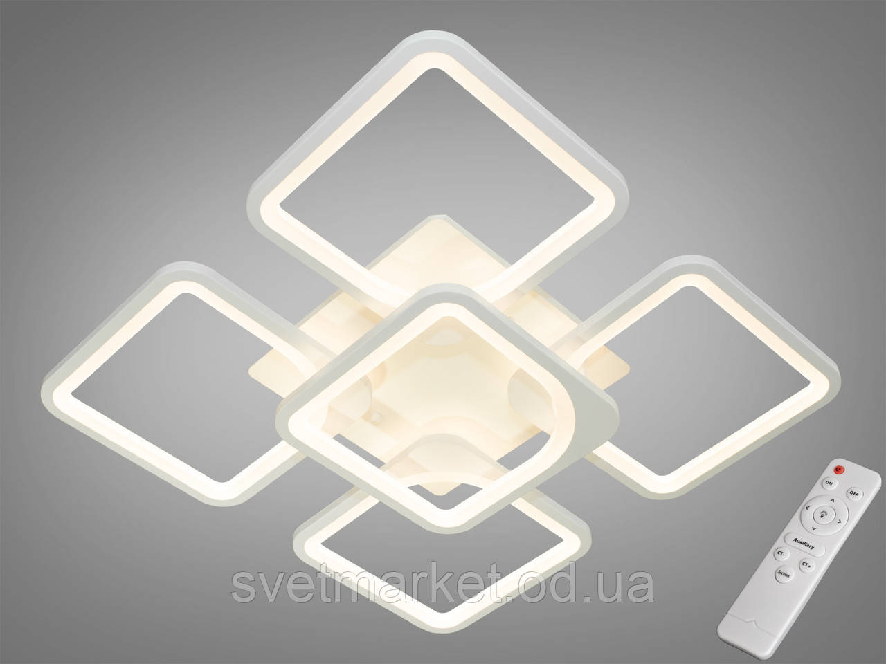 Стельова світлодіодна люстра з димером 8060/4+1WH, фото 1