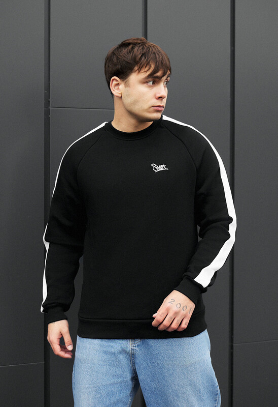 Утеплений чоловічий світшот Staff black line logo fleece, фото 1