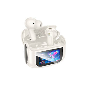 Бездротові навушники HOCO EQ21 Sandy true wireless ANC+ENC noise reduction touch screen BT headset Cloudy White