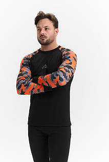 Термобілизна NORWIN Orange Pixel, чорний теплий чоловічий комплект