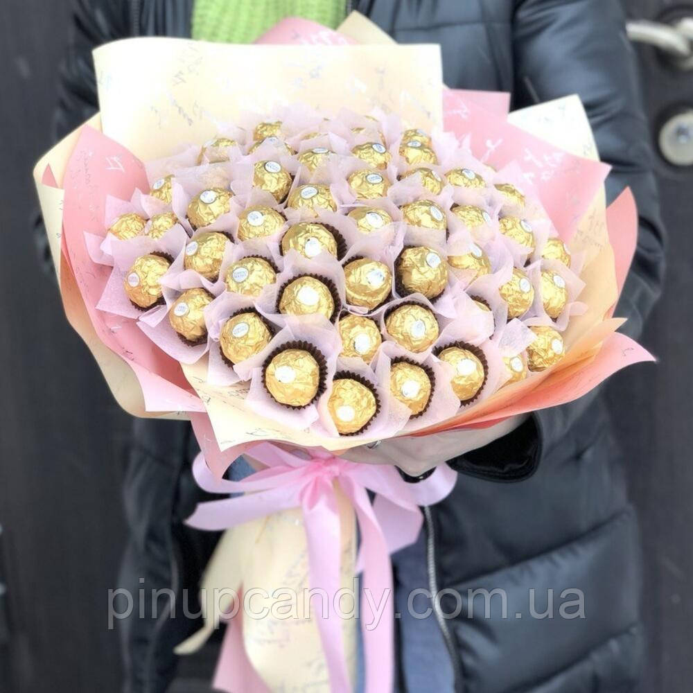 Букет з цукерок Ферреро Роше Ferrero Rocher (63 шт)  подарунок на День народження, фото 1