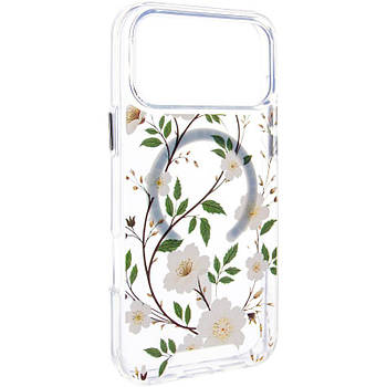 TPU+PC чохол Clear Garden with MagSafe для Apple iPhone 17 Pro Max (6.9") White Gardenia