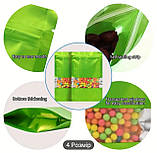 Zip пакет для харчових продуктів фольгований 15×10×3см, 10 од./уп., фото 2