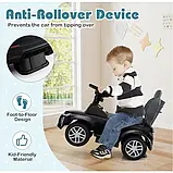 Машинка-каталка для дітей 3 в 1 з ручкою, чорного кольору, фото 4