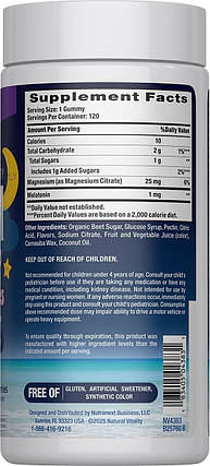 Дитячий магній для сну Natural Vitality Kids Calm Sleep Magnesium Citrate з мелатоніном, 120 жувальних цукерок | Спокій, фото 2