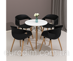 Стілець Берта пластиковий чорний, фото 4