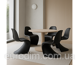 Стілець Пантон пластиковий чорний, фото 3