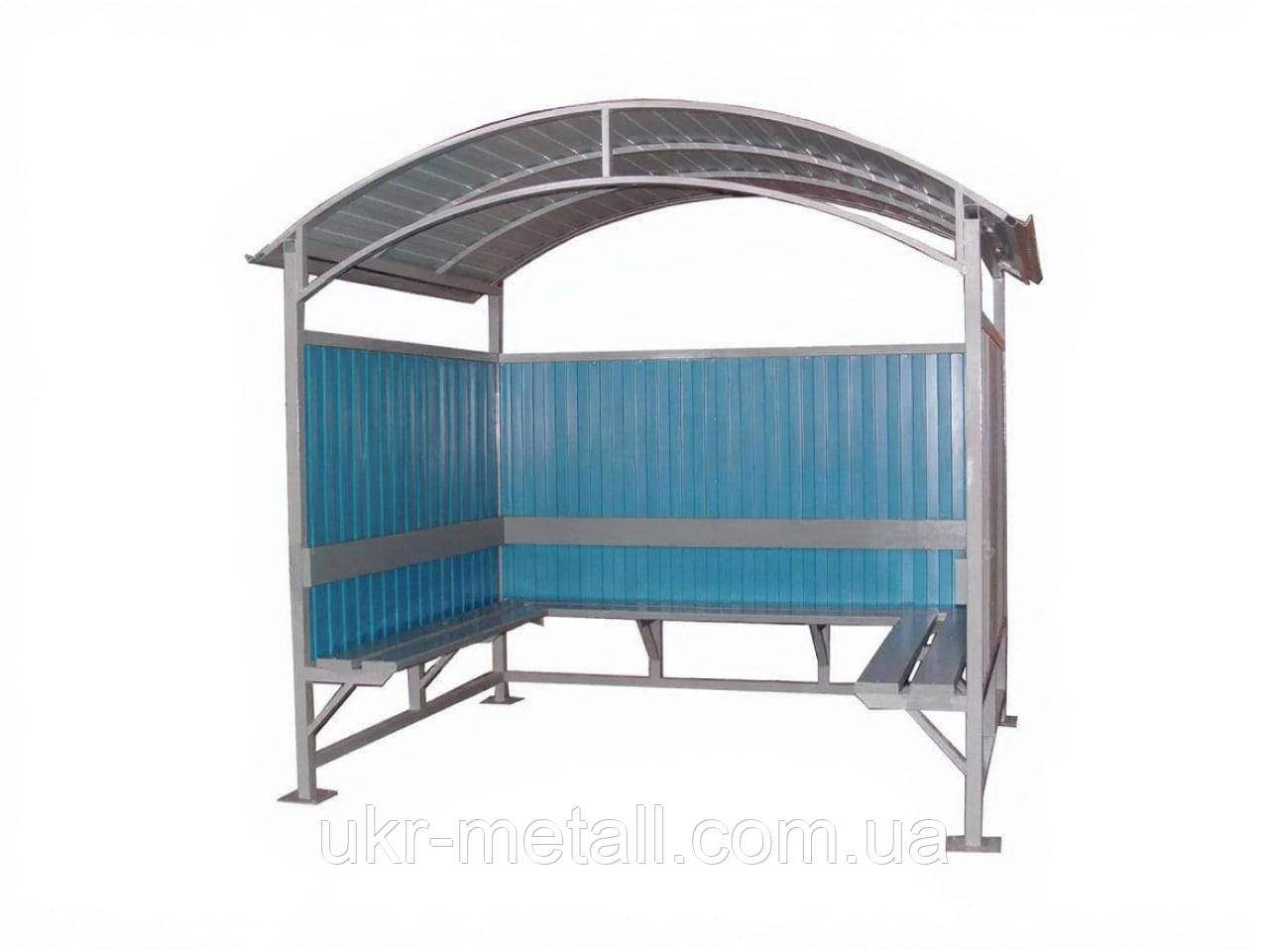 Павільйон для куріння з профнастилу, фото 1