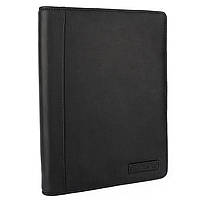 Папка для документів А4 шкіряна Hill Burry 51173 HB на блискавці чорна
