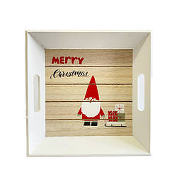 Піднос дерев'яний новорічний, NR25-24