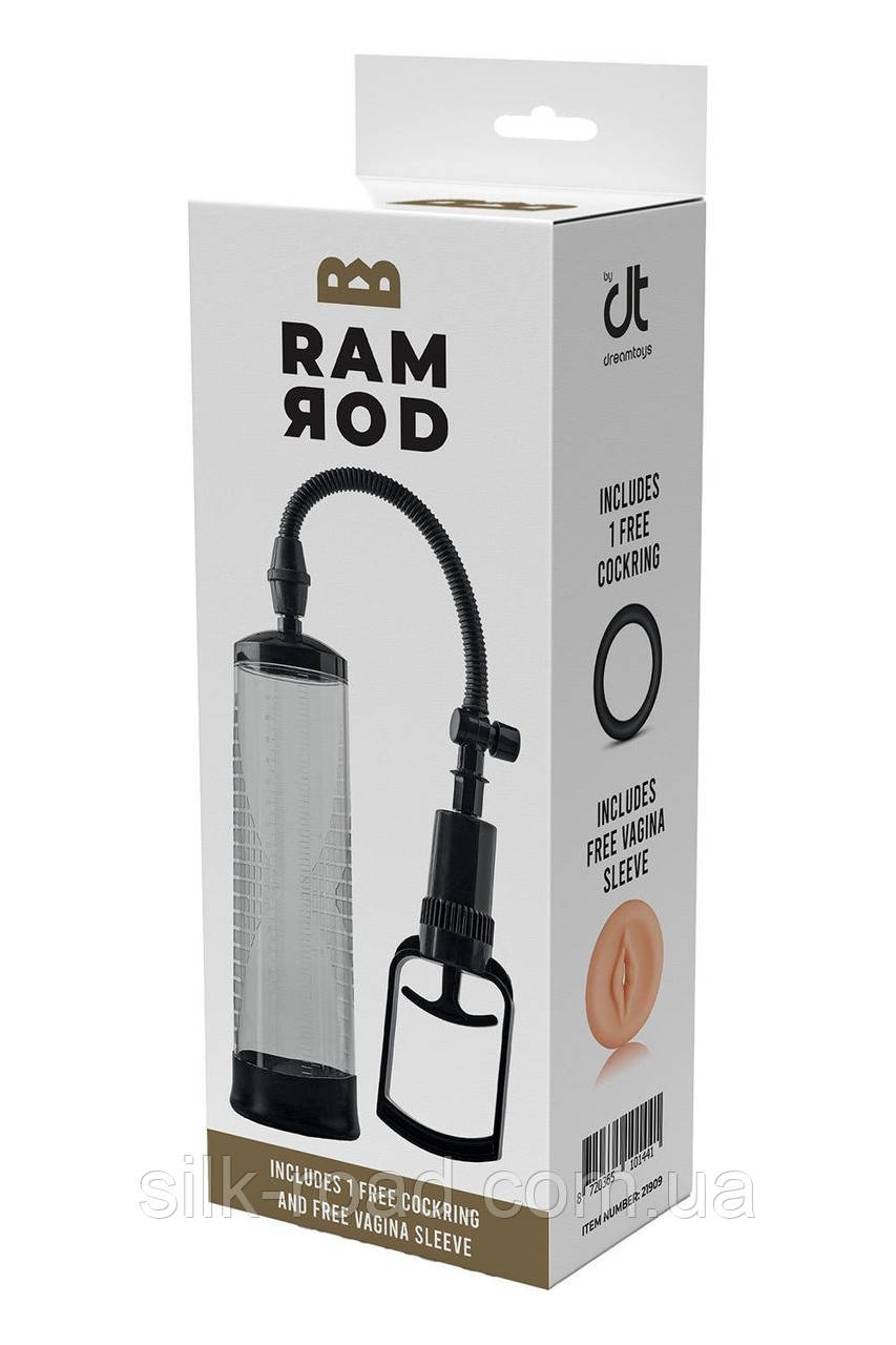 Вакуумна помпа для пеніса Dream Toys Ramrod з кільцем та насадкою у вигляді вагіни в наборі