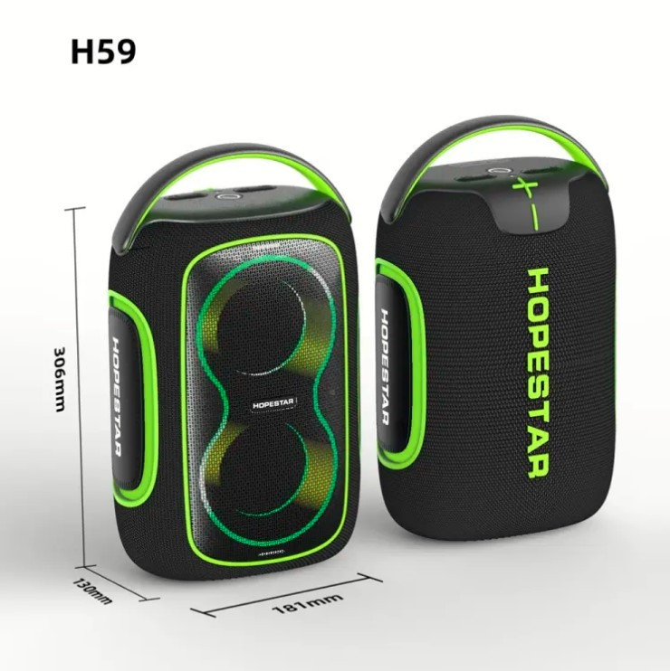 Колонка HopeStar H59 50W (Bluetooth/FM,MicroCD,USB,AUX) Grey, фото 1