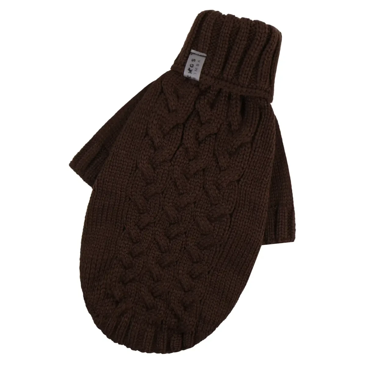 Светр в'язаний косичка 32 см (об'єм до 46см) розмір 4 шоколад для собак S, фото 1