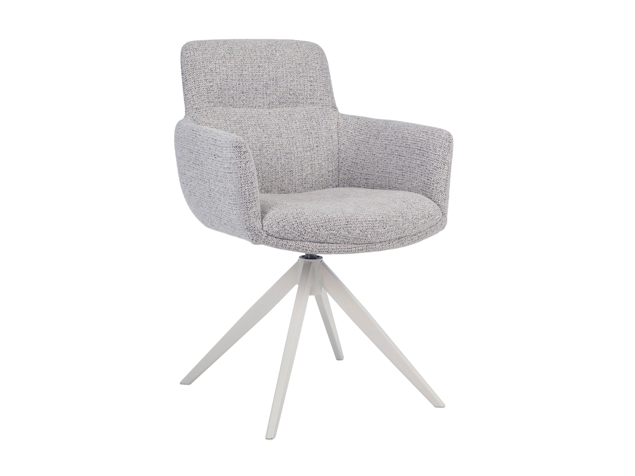 Стілець поворотний R-185 сивий + білий, фото 1