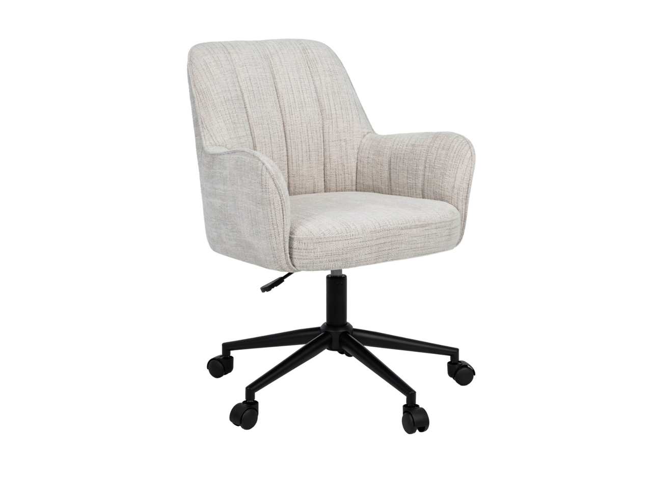 Крісло офісне O-10 кремовий штиль + чорний, фото 1