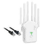 Підсилювач сигналу Wi-Fi ретранслятор U13 2.4G 300Mbps 6 антен (TRS5)