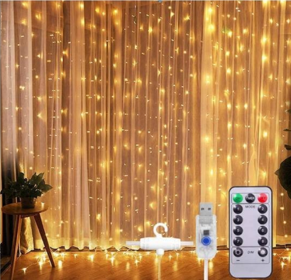 Гірлянда штора Теплий 3*3*300 AND 5320, фото 1