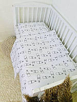 Постельный набор в детскую кроватку Байка (3 предмета) Milk